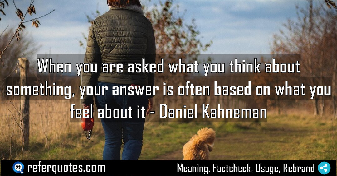 When you are asked what you think about Meaning Factcheck Usage