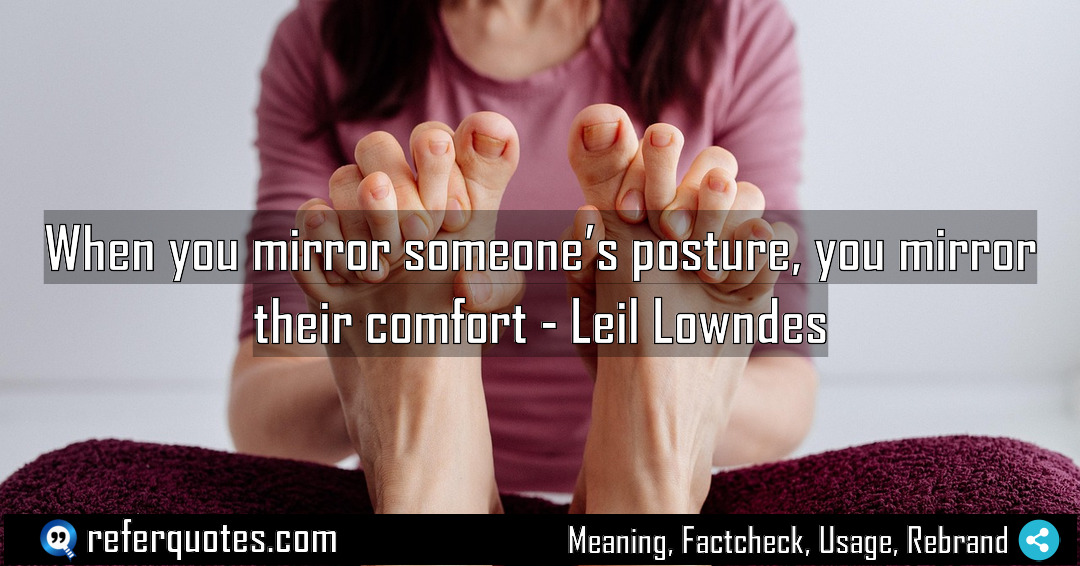 When you mirror someone s posture you mirror Meaning Factcheck Usage