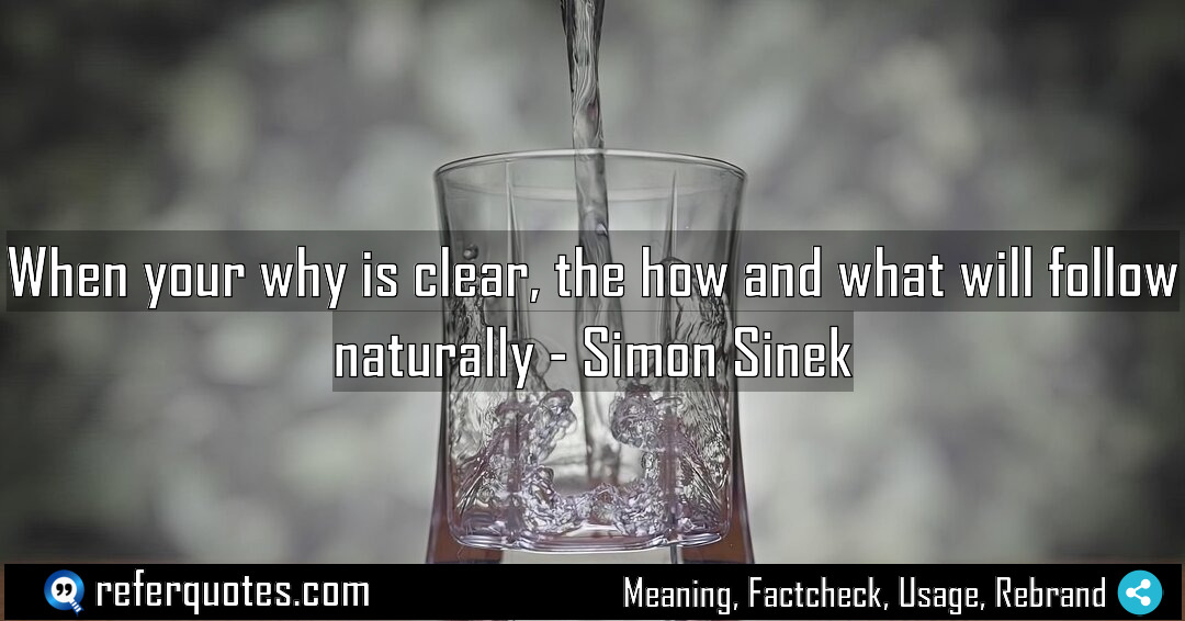 When your why is clear the how and Meaning Factcheck Usage