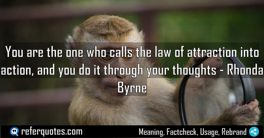 You are the one who calls the law Meaning Factcheck Usage