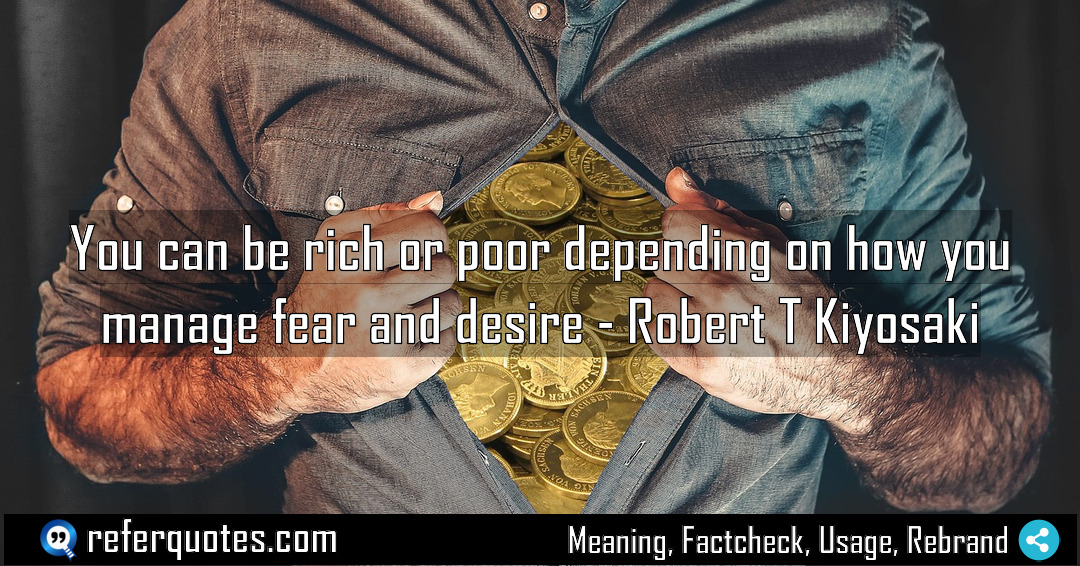 You can be rich or poor depending on Meaning Factcheck Usage