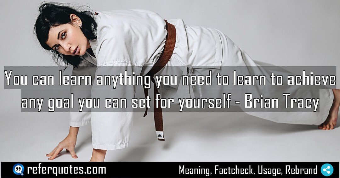 You can learn anything you need to learn Meaning Factcheck Usage
