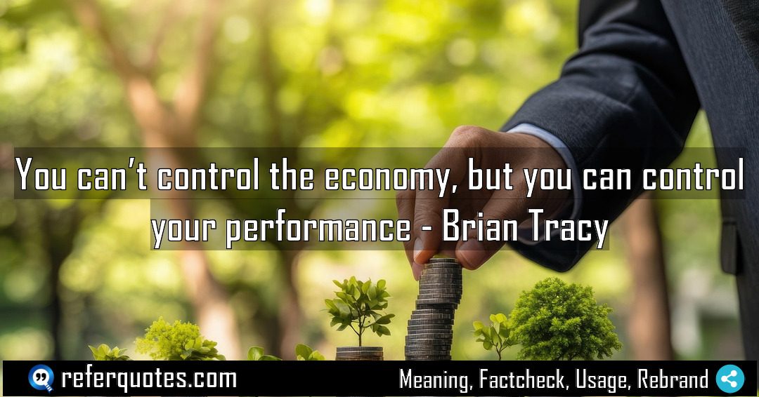 You can t control the economy but you Meaning Factcheck Usage