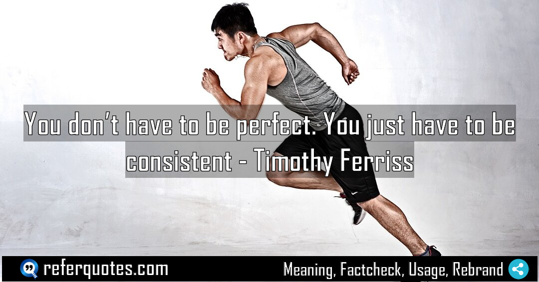 You don t have to be perfect You Meaning Factcheck Usage