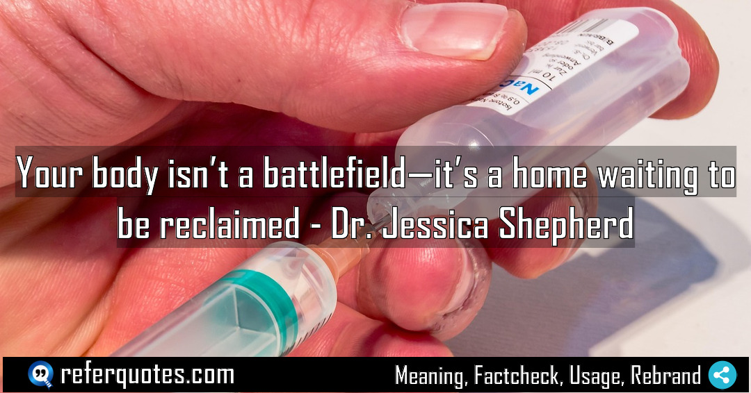 Your body isn t a battlefield it s Meaning Factcheck Usage