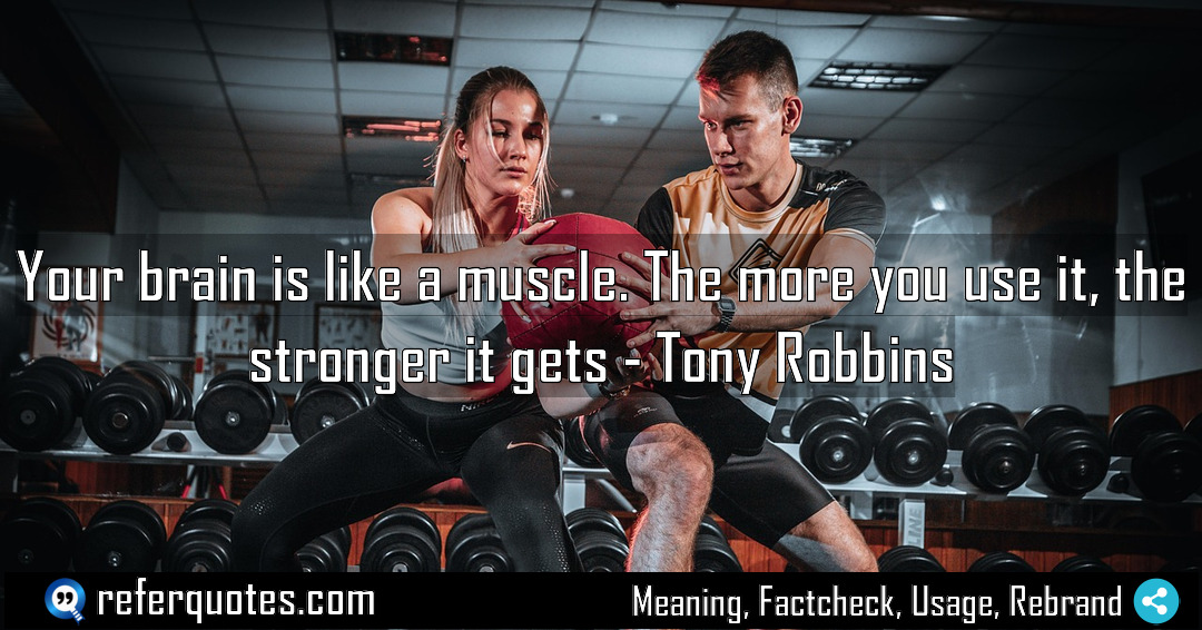 Your brain is like a muscle The more Meaning Factcheck Usage