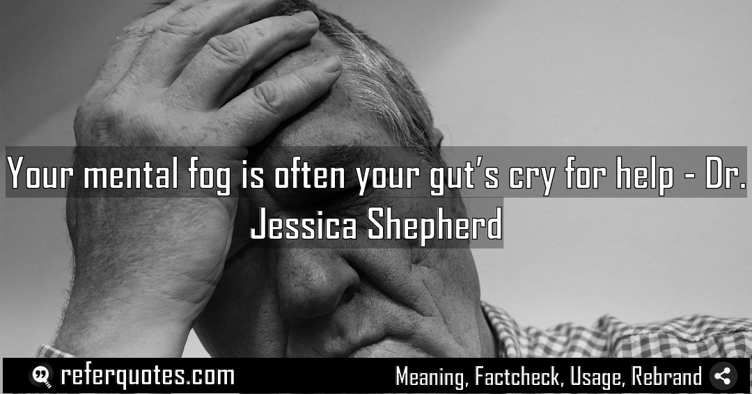 Your mental fog is often your gut s Meaning Factcheck Usage
