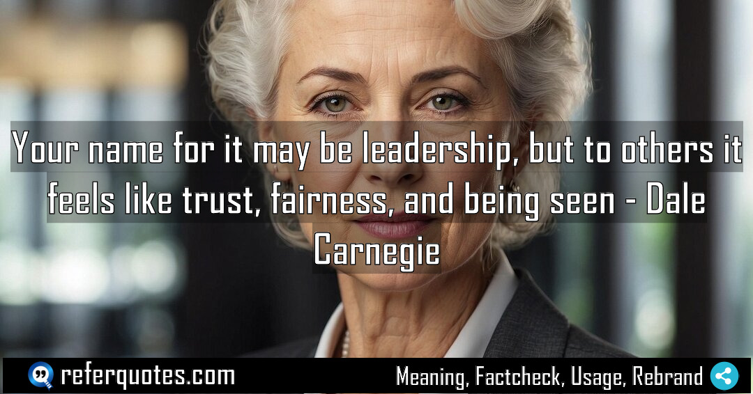 Your name for it may be leadership but Meaning Factcheck Usage