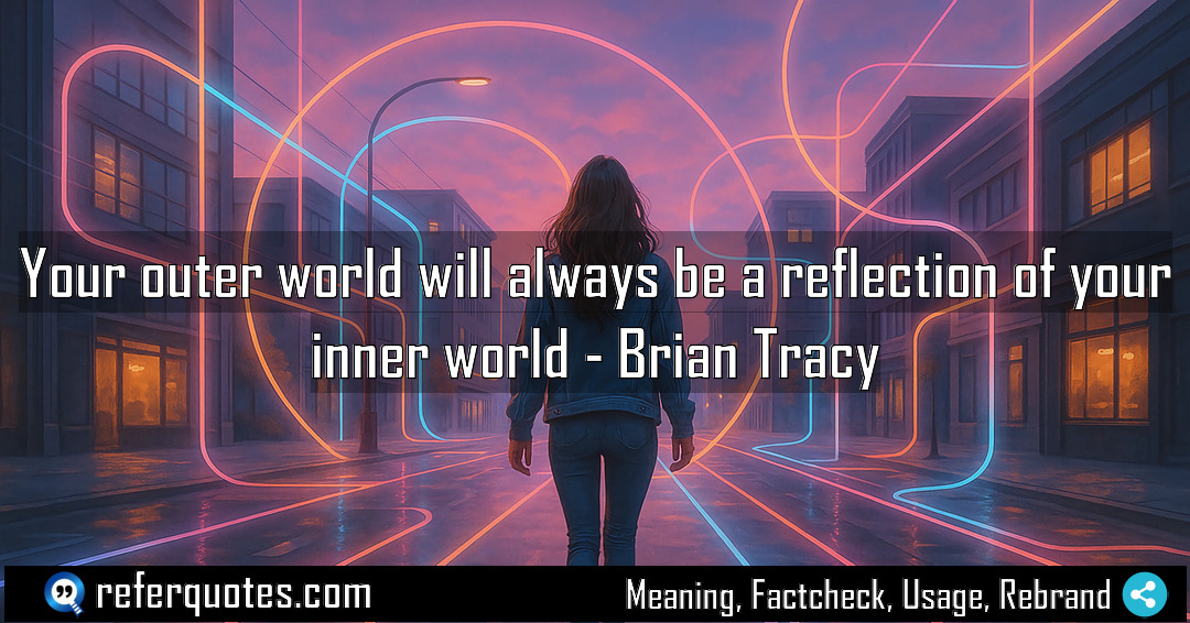 Your outer world will always be a reflection Meaning Factcheck Usage
