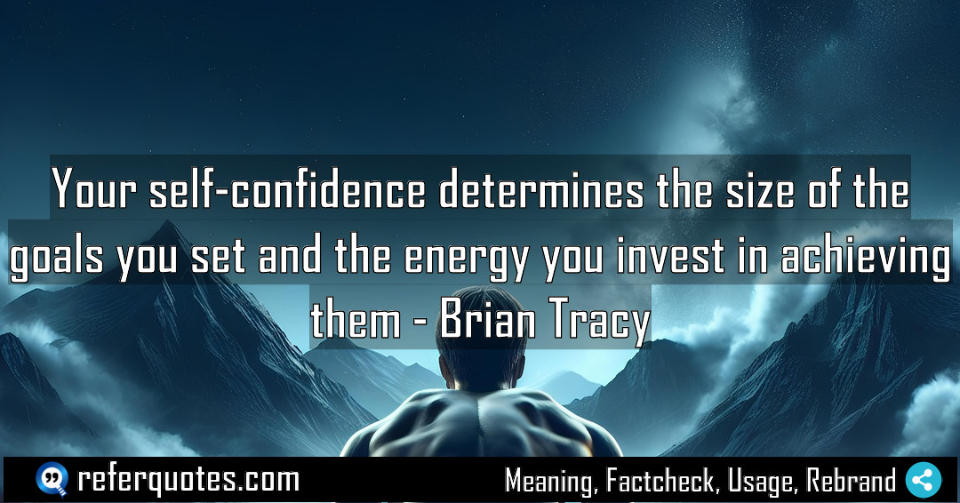 Your self confidence determines the size of the Meaning Factcheck Usage