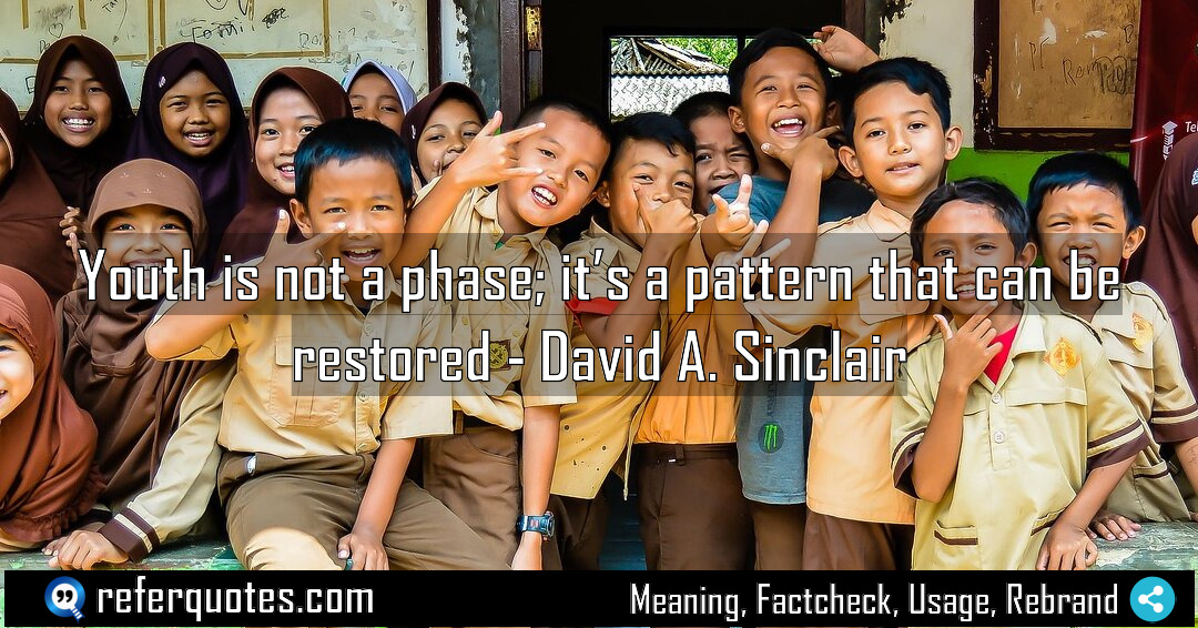 Youth is not a phase it s a Meaning Factcheck Usage
